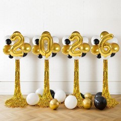 2026 Graduation Decorations – Set Of 4 Standing Balloon Topiaries, Balloon Stand