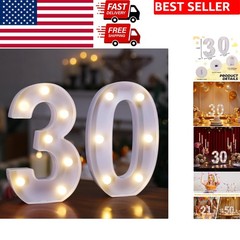 30th Birthday LED Light-Up Marquee Sign