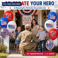 74 Pack 4th of July Decorations Red White and Blue Balloons Set – 12 Inch USA 4t