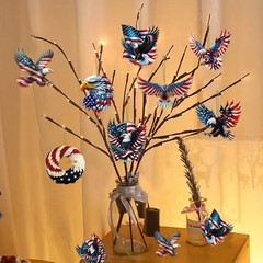 8 Pcs 4th of July Hanging Ornaments Eagle Independence Day Decorations Style 8
