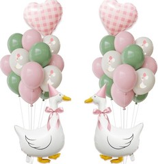 One Silly Goose Birthday Decorations Girl – Goose Balloons with Pink Printed …