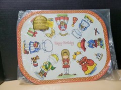 1975 Joan Walsh Anglund Hallmark game Place Mats Paper Pocket Dolls Birthday VTG