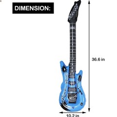 Assorted Color Inflatable Guitars – Waterproof 6-Pack for Vibrant Celebrations
