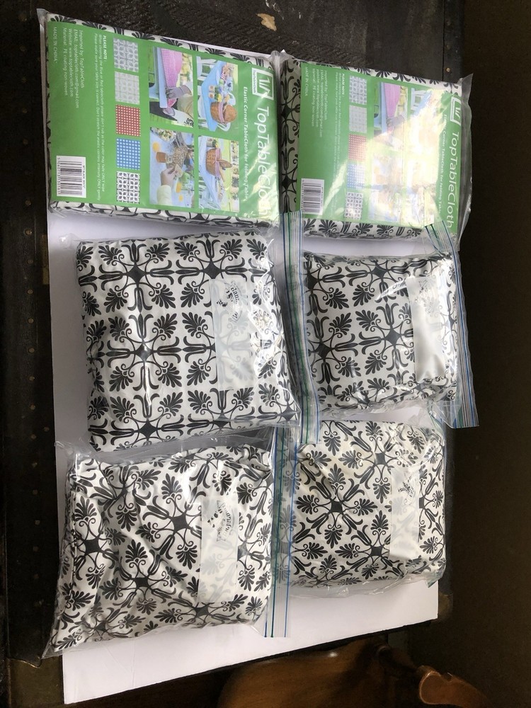 Birthday Graduation Shower Party Supplies Tablecloth Vinyl Flannel Back Lot of 6