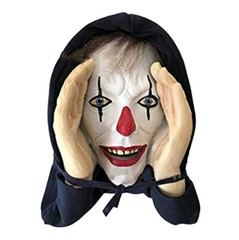 Scary Peeper Freak Halloween Decoration Clown Indoor and Outdoor Window Stickers