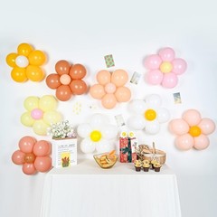16 Set Daisy Flower Balloons DIY Kit,Boho Macaron Pastel Daisy Balloon Flower…