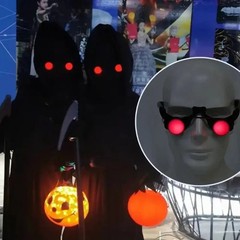 LED Red Eye Glasses Halloween Scary Light Up Party Cosplay Horror Prop Gift UK