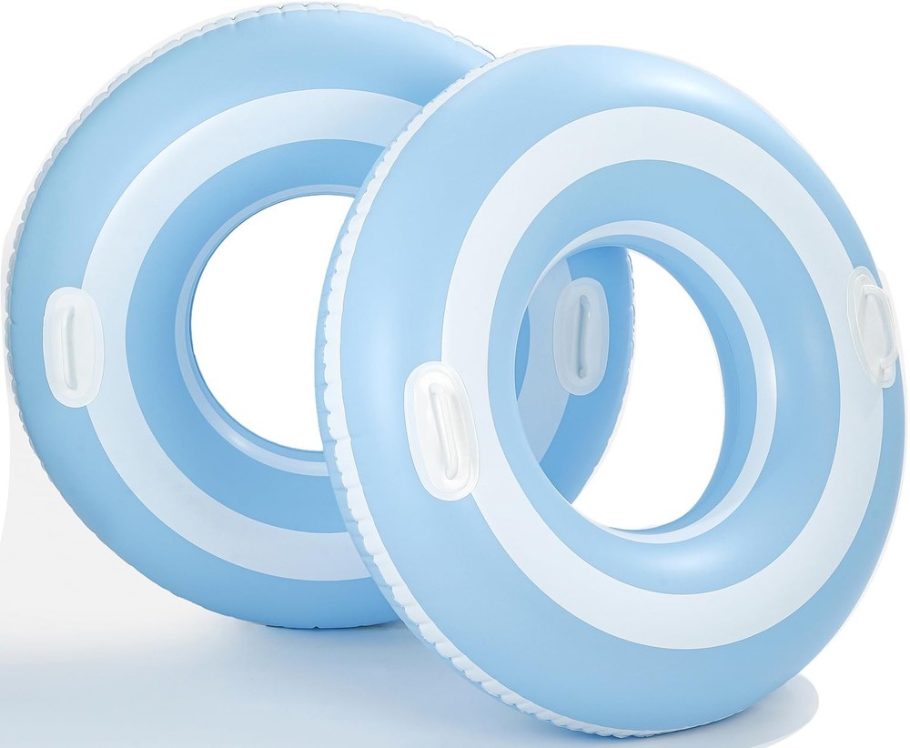 2PCS Pool Swim Ring Inflatable Pool Floats Water Fun Large Adult Swimming Poo…