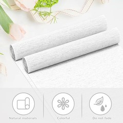 DIY Crepe Paper Sheets 2 Rolls – 10″x98″ Streamers for Party & Crafts