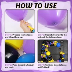 156 Pcs Button Eyes Balloon Garland Arch Kit Button Party Decorations Spider …