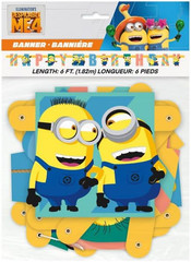 Despicable Me Birthday Party Supplies Bundle Includes 1 Happy Birthday Banner, 1
