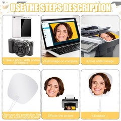 10 Pcs Big Head Cutout Custom Wedding Fan Props Cutout on a Stick Photo Party…