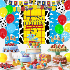 Two Infinity and beyond Birthday Decorations, 2Nd Birthday Decorations for Boy,