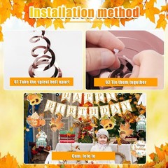 Thanksgiving & Fall Birthday Party Decorations Set, Thanksgiving Banner Hanging
