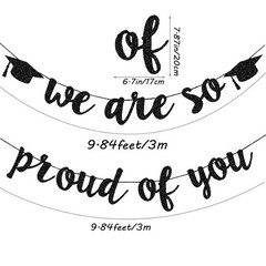 2026 Graduation Banners Party Decorations, Black 1 Count (Pack of 1),