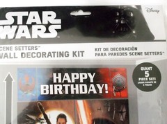STAR WARS WALL BANNER DECORATING KIT (5pc) ~ Birthday Party Supplies