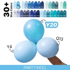 Light Blue Balloons 127pcs Different Sizes Pack of 36 18 12 10 5 Inch Baby Pa…