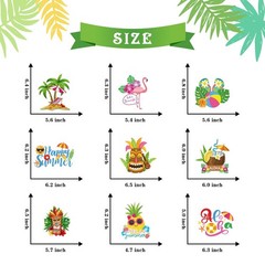 Hello Summer Hanging Swirls Streamers Luau Hawaii Party Decor Supplies 30 Pcs