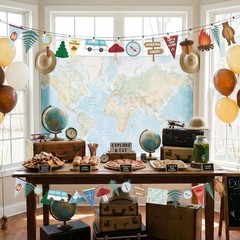 2 Pack Camping Party Decorations Adventure Awaits Banner Garland VBS Vacation…