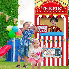 Carnival Circus Theme Party Decorations, Halloween Carnival Photo Door Banner Ti