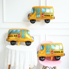 5 PCS Back to School Balloons, School Bus Kindergarten Balloon for Classroom Wel