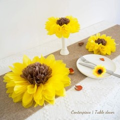 Sunflower Tissue 10 Piece Assortment, (yellow and brown)