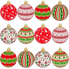 54 PCS Ornaments Christmas Ball Cutouts Paper Bulletin Board Decorations