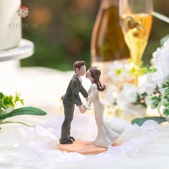 Storieme Bride and Groom Cake Topper: 5.3″ Elegant Wedding Toppers for Cake -…