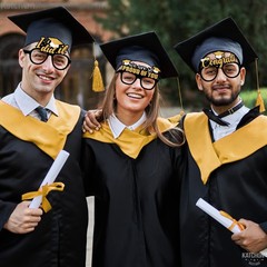 Gold Grad Eyeglasses 2026 – Pack of 12 | Gold Grad Glasses 2026 for Graduation