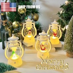 4/2× LED Christmas Hand-held Lamp Night Light Lantern Decor w/ Batteries Gift US