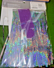 Happy Birthday Banner by Spritz Rainbow Glitter Holographic Banner Over 82″Long