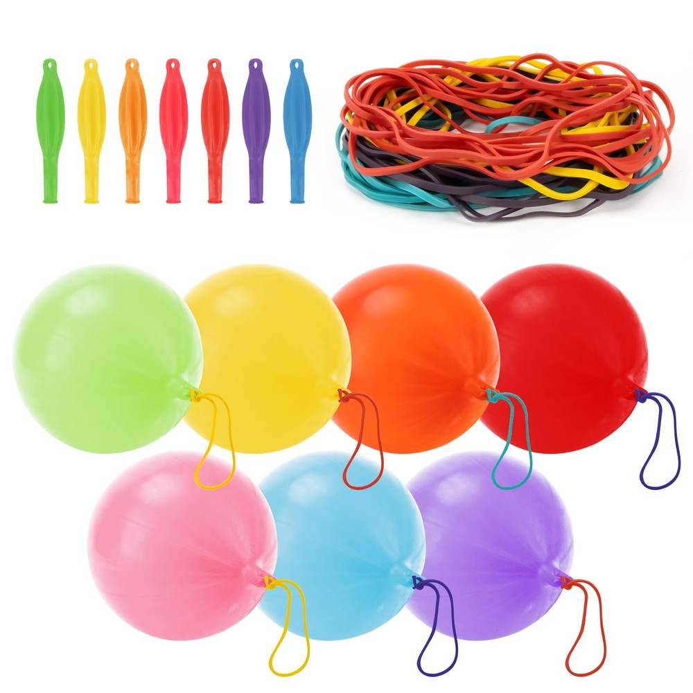 36PCS Punch Balloons 16Inch Punching Balloon Assorted Balloons with Rubber Band