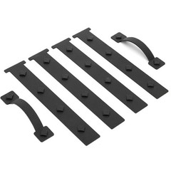 Decorative Magnetic Garage Door Handles Hinges Weather Resistant Black