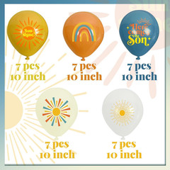 Here Comes the Son Baby Shower Decorations,35Pcs Boho First Trip around the Sun