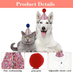 10 PCS Mini Party Hats for Stuffed Animals Cat Birthday Hat Mini Birthday Hat…
