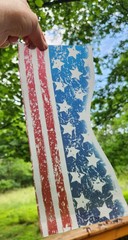 NEW! USA Flag Translucent Wraps for Flameless Candles -2 Pack -Reusable!