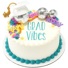 White Grad Cap with Tassels Cake Topper | 24 Pack | Elegant Graduation Hat Ca…