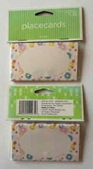 Spritz 8 count Placecards Cardboard White Pastel Flowers Design (2 pk-total 16)