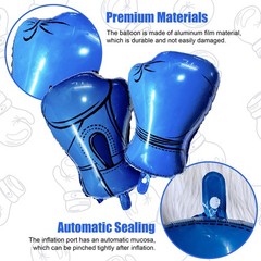 4Pcs Inflatable Boxing Gloves Balloons, Boxing Birthday Party Decorations, Wr…
