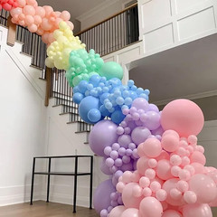 Macaron Colorful Balloons,144Pcs Mixed Size 5/12/18 Inch Assorted Pastel 9 Color