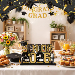 Senior 2026 Graduation Table Decorations Metal Senior Class