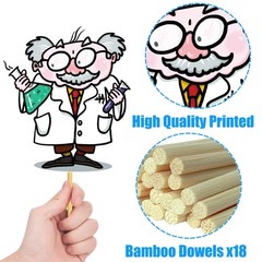 Science Birthday Party Decorations 18Pcs Science Theme Centerpiece Sticks for Ta