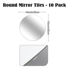 10 Pack Round Mirrors for Centerpieces, 10inch Circle Mirror Centerpieces for Ta
