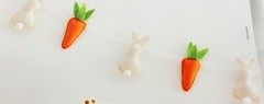 Easter Banner Decoration Carrot and Bunny Party Decoration 6 Ft X 4.5 inches