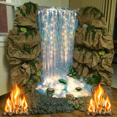 7 Pcs Waterfall Landscaping Kit for Classroom Vbs Decorations DIY Rainforest Cam