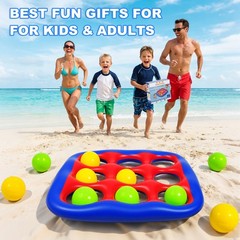 Pool Games Set- Tic-Tac-Toe Inflatable Pool Toys with 10 Balls Fun Summer Swi…