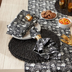 Halloween Party Tabletop Decor, Reusable & Machine Washable Cotton Fabric, Napki