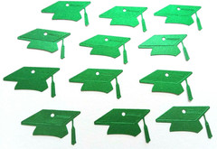 Graduation Glitter Caps Paper Die Cut Embellishment Party Confetti DIY 4 Colors