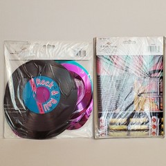 Beistle 1950’s Style Rock & Roll Party Juke Box Door Cover & Hanging Records