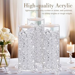 Fake Ice Rocks 150 Pieces Irregular Shape Acrylic for Stylish Table Arrangements